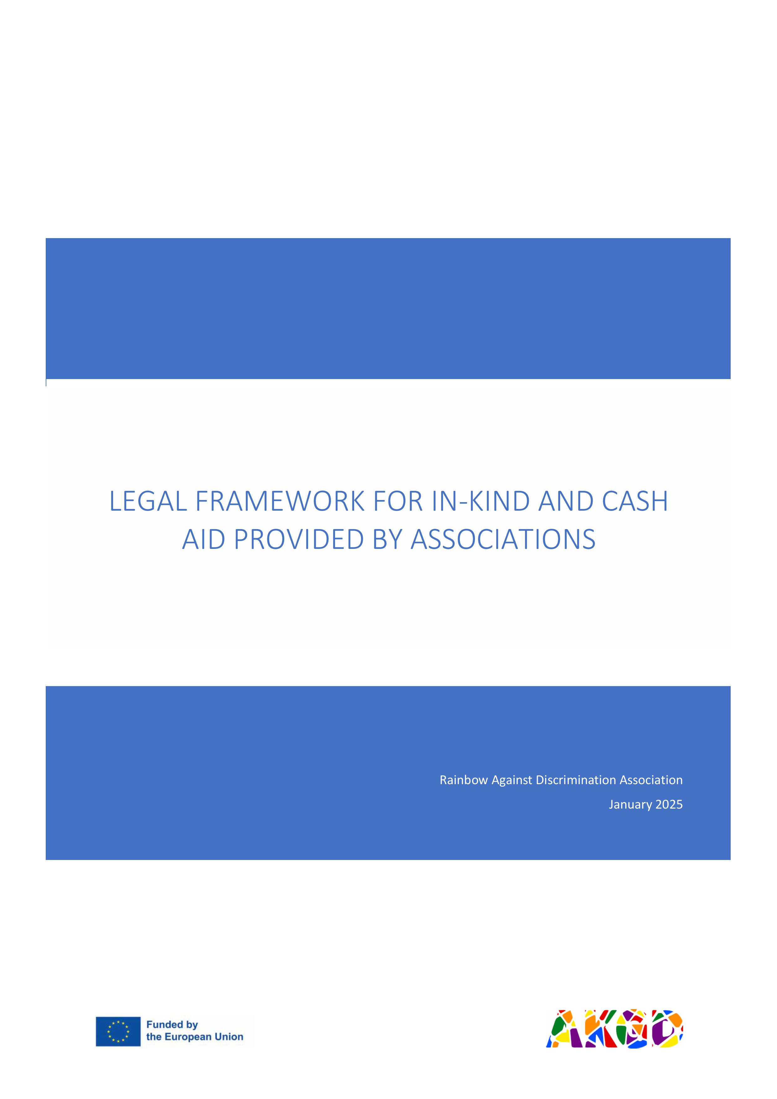 Legal Framework For In-Kind and Cash Aid Provided by Associations   - Rainbow Association Against Discrimination
