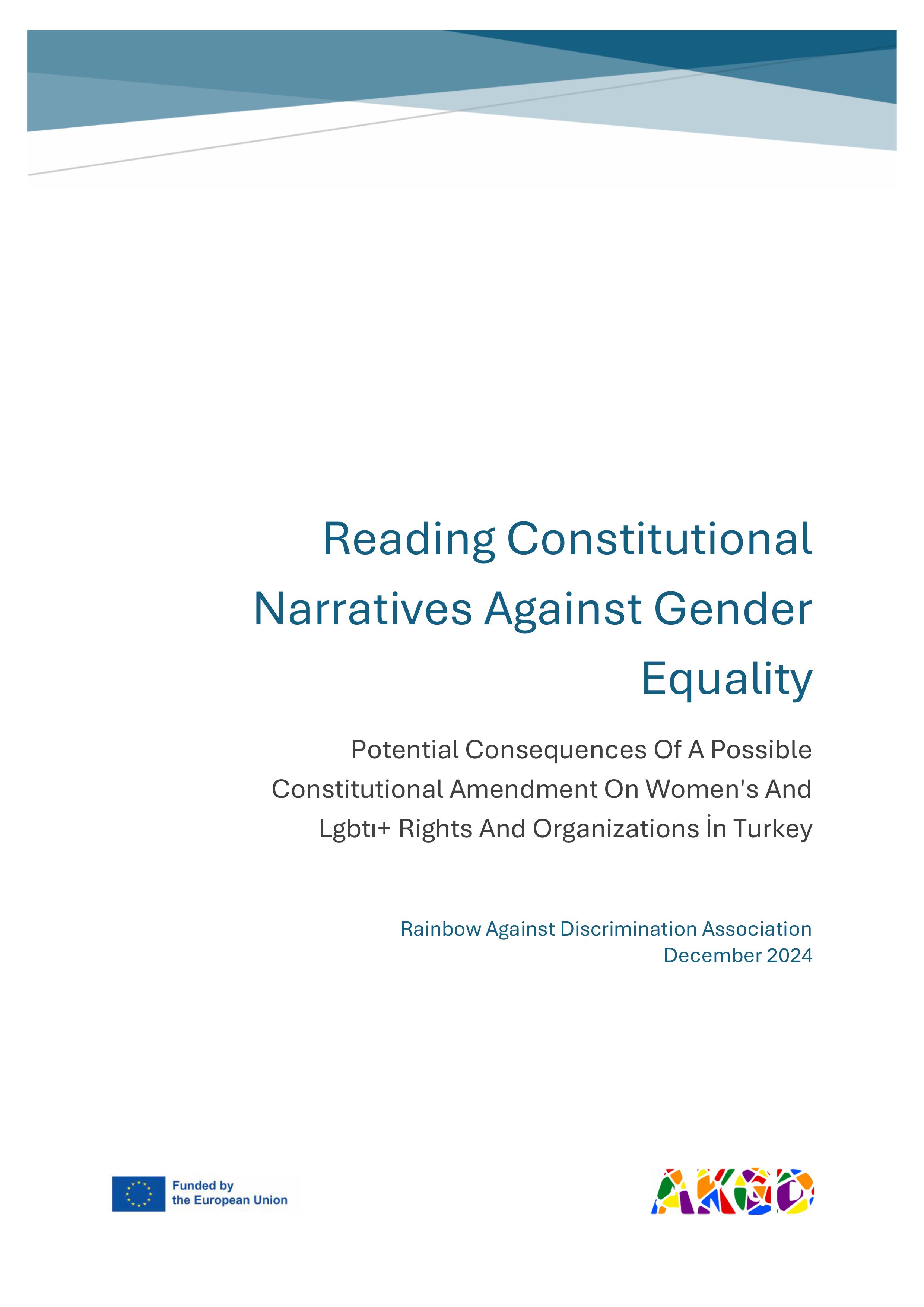 Reading Constitutional Narratives Against Gender Equality - Rainbow Association Against Discrimination